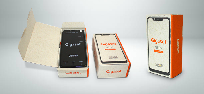 Neue Smartphone-Verpackung aus Graspapier