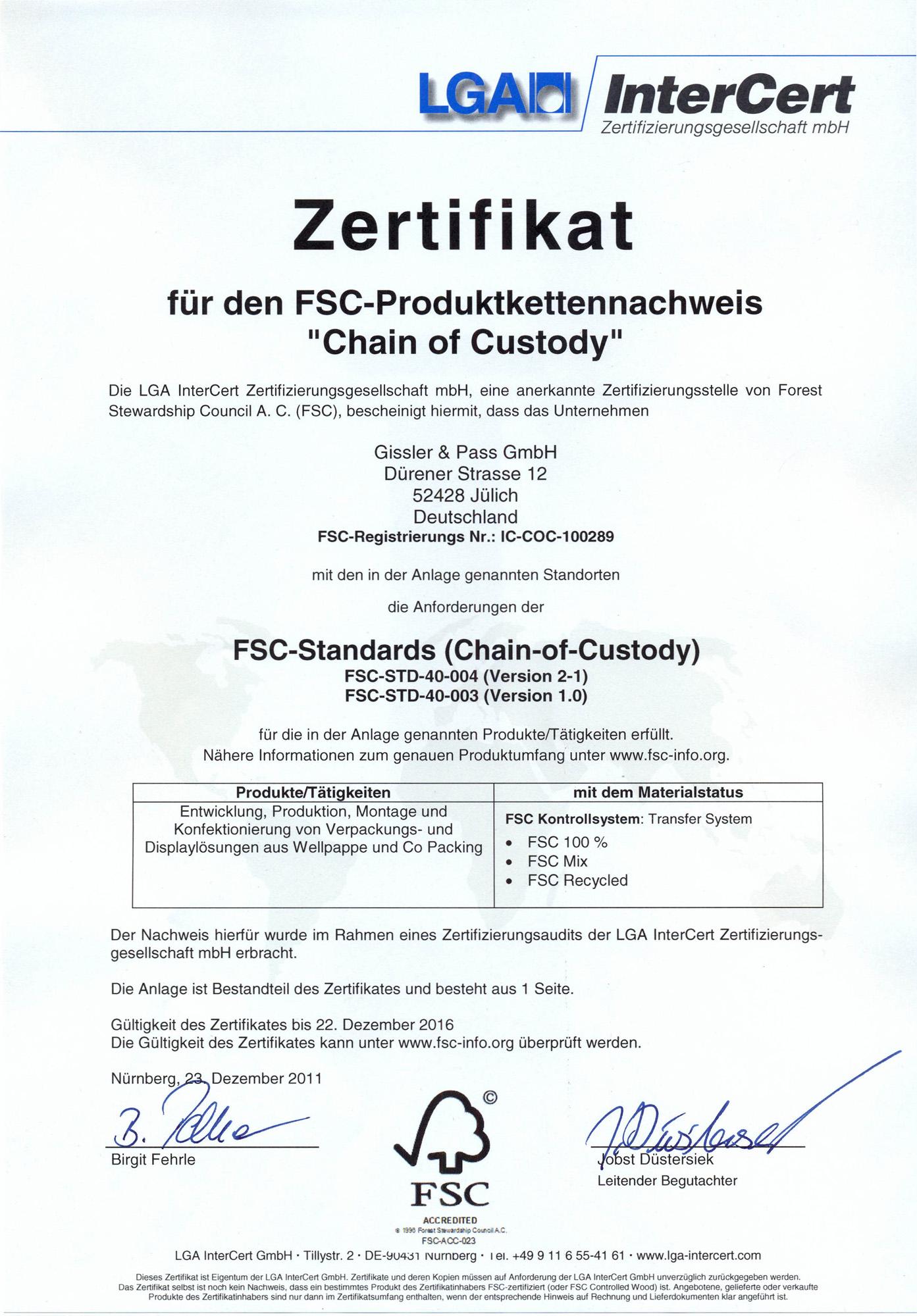 2011_FSC Zertifikat COC GP_Seite_1